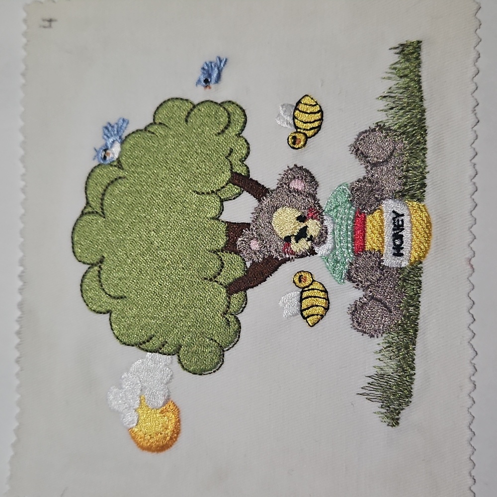 Handmade machine embroidery patch